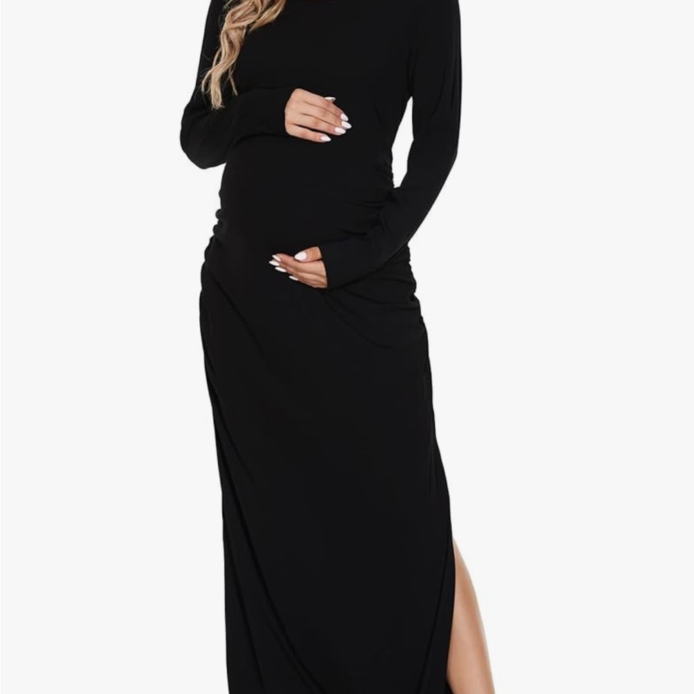 Elegant Black Maternity Dress